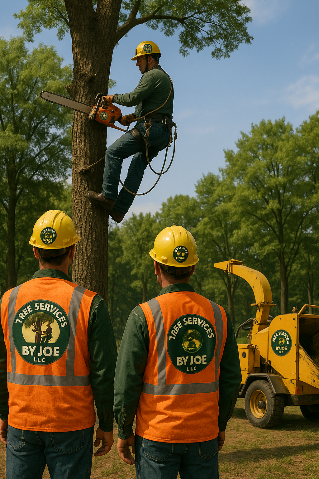 Tree service in action